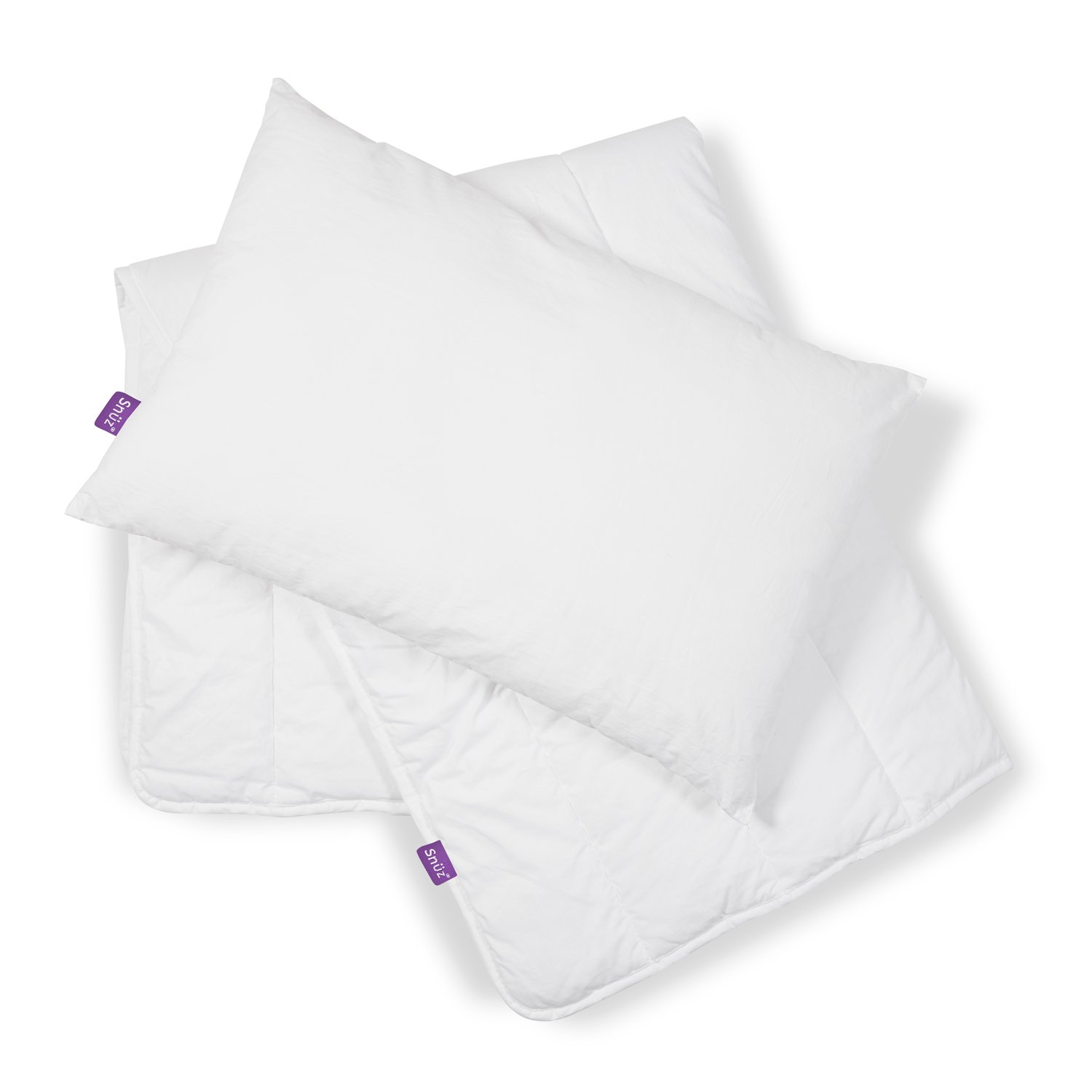 Snüz Cot Duvet & Pillow Bundle 4.0 Tog – 100 x 120cm – Made with Breathable Hollowfibre – 12+ Months