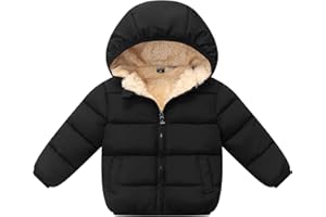 KIMJUN Toddler Baby Hooded Down Jacket Boys Girls Kids Thicken Warm Winter Coat Outerwear 1-7t