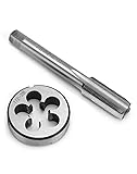QWORK 1/2" - 28 Tap and Die Set, with Round Die