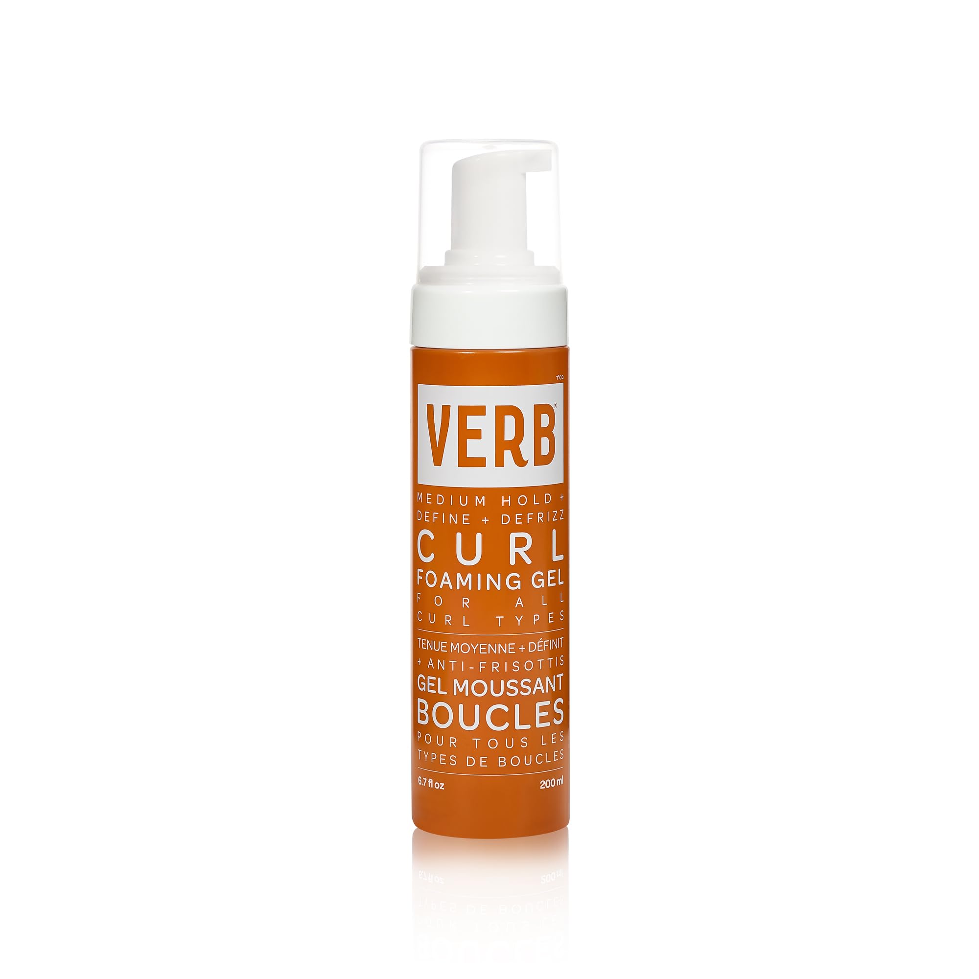 Photo 1 of VERB Curl Foaming Gel – Frizz Control Mousse for Curl Definition – Curl Enhancing Hair Product for Medium Hold – Locking Gel for Waves, Soft Curls and Coils, 6.7 fl oz