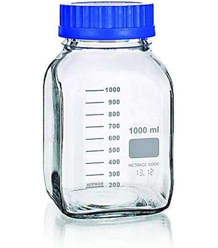 Bottiglia Laboratorio United Scientific SIMAX 1000ml - Vetro Borosilicato Con Tappo GL45 - Foto 3