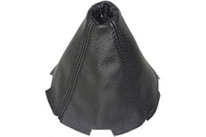 The Tuning-Shop Ltd for Mazda RX-8 2003-12 Shift Boot Black Genuine Leather 4 Panels