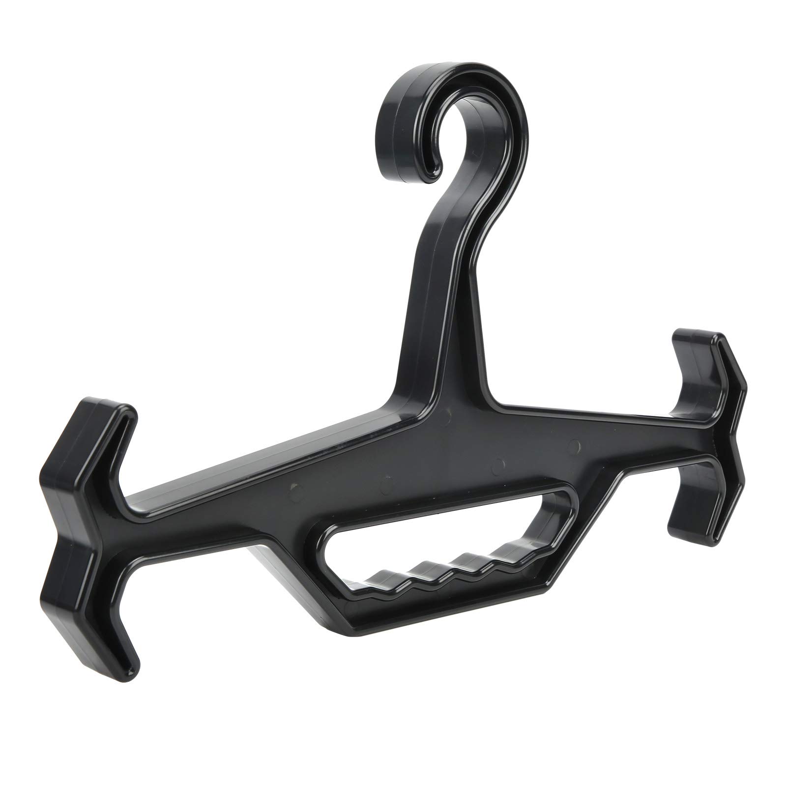 Tiiyee Heavy Duty Tactical Hanger, Airsoft Vest Hunting Gear Coat Body Armour Hanger Police Load Capacity Portable Plate Carrier For Outdoor Hang Wear Equipment Black