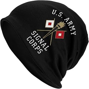 Us Army Signal Corps Knit Hat Fashion Casual Pullover Hats Unisex for Outdoor Sport Travel