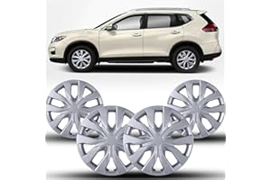 Winjet 17" Hubcaps for 2014 2015 2016 2017 2018 2019 2020 Nissan Rogue Wheel Rim Covers, [Only Fit Iron Hub & Steel Wheel] Snap On Installation (17 Inch Set of 4, Lacquer)