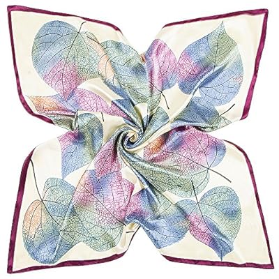 YOUR SMILE Polyester Scarf Women's Fashion Pattern Large Square Satin Headscarf 35''x35'' YOUR SMILE Polyester Scarf Women's Fashion Pattern Large Square Satin Headscarf 35''x35''