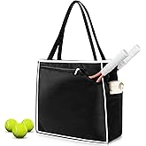 Tyxauk Tennis Tote Bag for Women, Lightweight Waterproof Tennis Racket Bag Holds 2 Rackets, Pickleball Bag, Large Sports Tote
