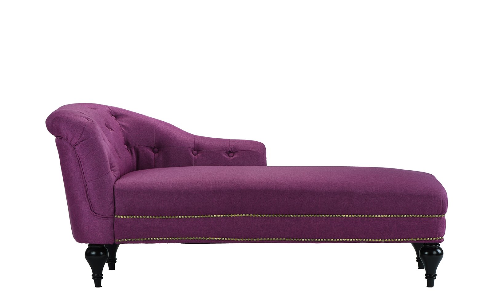 Chaise Lounge Indoor Chair Tufted Velvet Fabric, Modern Long Lounger