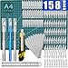DIYSELF Craft Knife Upgrade A4 Self Healing Cutting Mat Precision Carving Hobby Knife 60 Spare Craft Blade for Art, Hobby, Scrapbooking,Stencil