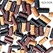 Fun-Weevz 150 PCs Leather Tube Beads for Jewelry Making for Adults, Black Brown Natural Colors, Bead DIY Kit for African Native American and Tribal Designs