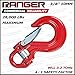 Ranger Half-Link Clevis Safety Latch Swivel Winch Hook 4X4 Application OFF-ROAD RECOVERY (WLL 3.2 Tons Break Point 28,000 LBs)