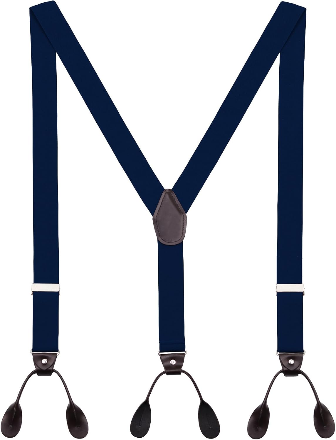 ACWOO Bretelle Uomo, Bretella a Forma di Y 6 Forte Clip, Regolabili ed Elastiche Bretella, Extra Forti 3.5 cm, Bretelle Eleganti Bretelle Pantaloni per Camicie Abiti Feste Affari (Blu