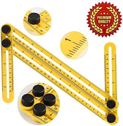 Template Tool, Angle Template Tool Multi-Angle Ruler Measures All Angles and Forms Angle Template Tool For Builders Craftsmen Tilers Handymen Carpenter Roofers Engineer
