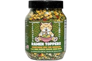 Ramen Toppers -Dehydrated Toppings for Ramen Noodles - Add these delicious noodle toppings to your favorite ramen for instant enjoyment (Mixed Vegetables, Peas, Corn, Carrots, Cabbage, Green Onions)
