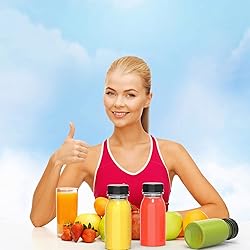 XXUOD 24 Pcs 5 Ounce Plastic Juice Bottles for