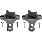 2 Pack Transom Drain Plug Screw Type for Boats with O-Ring Fits Marine 1 Inch Hole Drain Boat Accessories