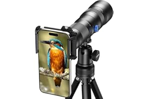Evil Eye 20-60X Zoom Telephoto Lens, High Power HD Telephoto Phone Lens with Tripod and Universal Phone Clip for iPhone 16/15/14/13 Series, Samsung, Android Phone and Most Smartphone