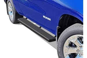 APS (Black 6 inches 304 Stainless Steel Running Boards Nerf Bars Side Steps Compatible with Ram 1500 2019-2025 Crew Cab (Will Not Fit 2018 Previous Generation Build in 19-24)