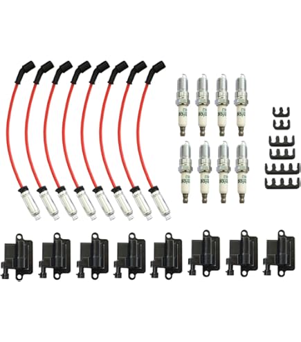 8 Pack Square Ignition Coil & Spark Plug Wire For Chevy GMC 4.8L 5.3L 6.0L 8.1L - Foto 6