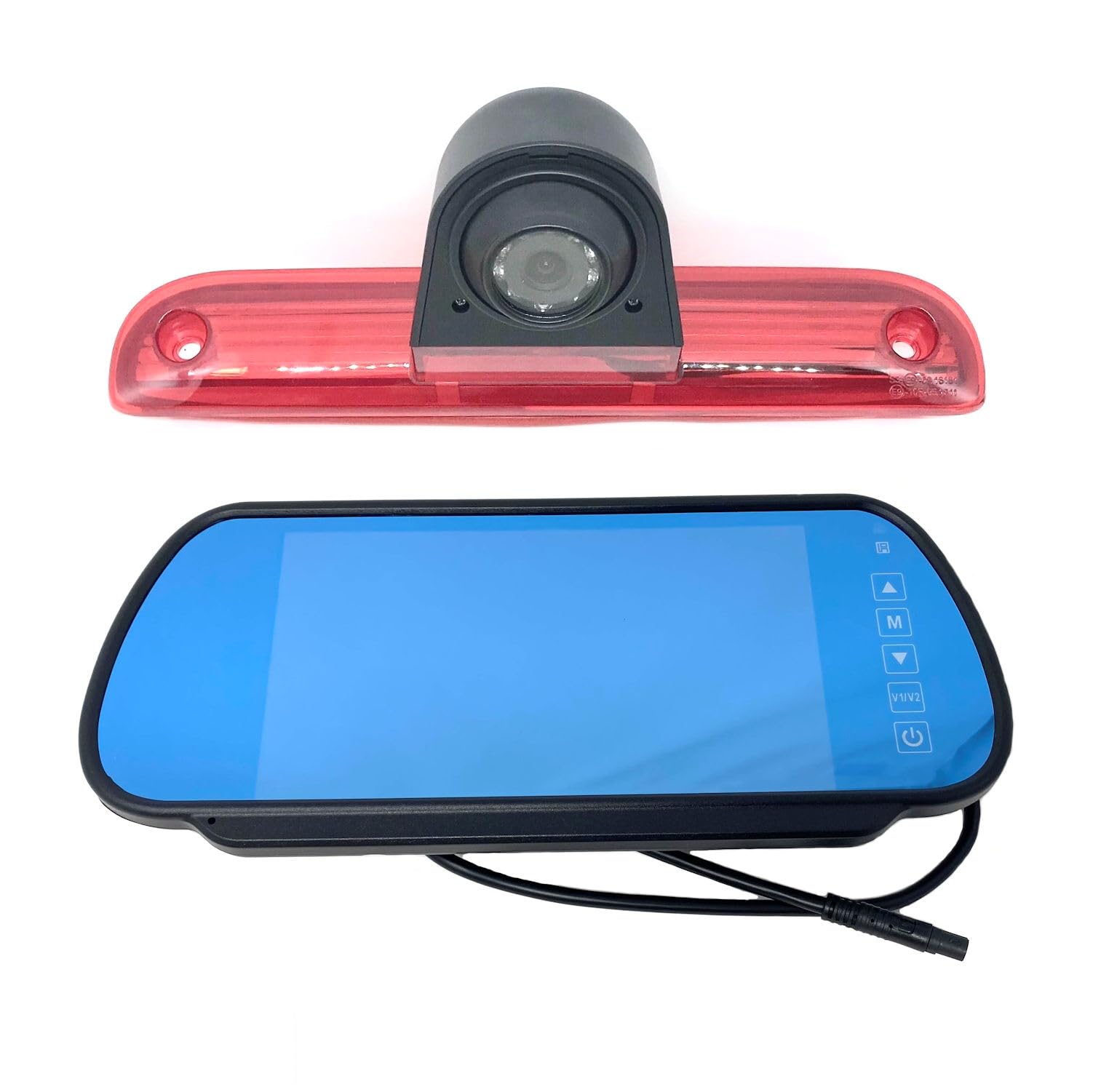 Dolphin Automotive High Level OEM Style Brake Light Rear Reversing Camera For Opel/Vauxhall Movano 2022 Onwards (Camera With 7" Mirror Monitor)