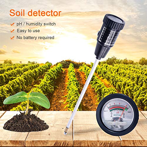 RONSHIN Moisture Humidity Meter PH Tester for Garden Soil Metal Probe Hygrometer Indoor - Thumbnail 7