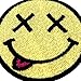 Smiley Smile Happy Face Embroidered Badge Iron On Sew On Patch