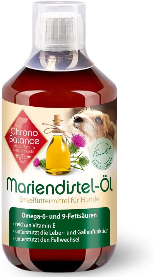 Chronobalance Huile De Chardon Marie Pour Chiens Complement Alimentaire Naturel Favorise Le Metabolisme Riche En Vitamine E Omega 6 Et Omega 9 500 Ml Amazon Fr Animalerie