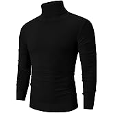 QZH.DUAO Men's Slim Fit Turtleneck Pullover Sweaters Casual Lightweight Knitted Basic Tops