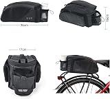HOMPER Cycle Saddle Rear Rack Pannier Bag 11L with Shoulder Strap Black view 6