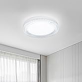 FCPVHOY Ultra Thin 7 Inch LED Flush Mount Ceiling Light, 18W 5000K Hardwire Fixture, Round White Lamp for Kitchen Bedroom Hal