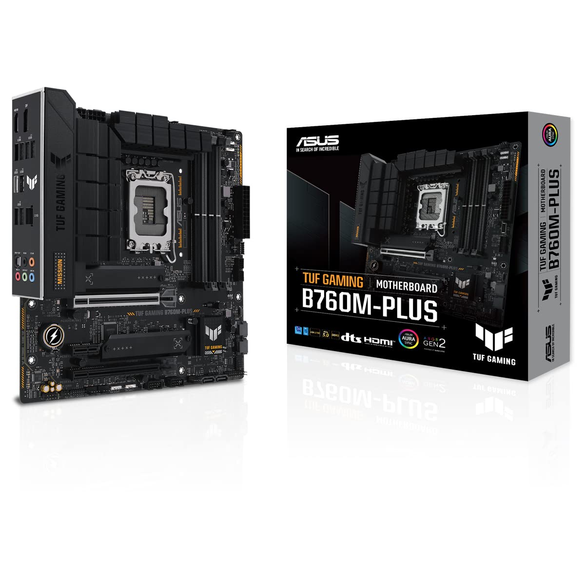 Asus TUF GAMING B760M-PLUS, Intel B760, 1700, Micro ATX, 4 DDR5, HDMI, DP, 2.5G LAN, PCIe5, 2x M.2