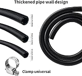 Sgehai 10mm Fuel Hose Set 1m with 6 Stainless Clamps for Trucks Cars Tractors view 2