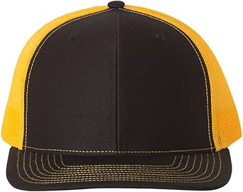 black and gold trucker hat