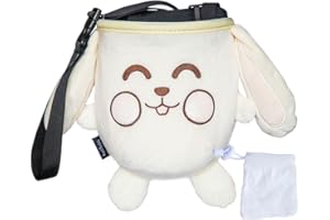 Rockbuddy Chalk Bag for Rock Climbing - Bouldering Chalk Bucket with Quick-Clip Belt, Zipper Pocket and Brush Holder (Rabbit)