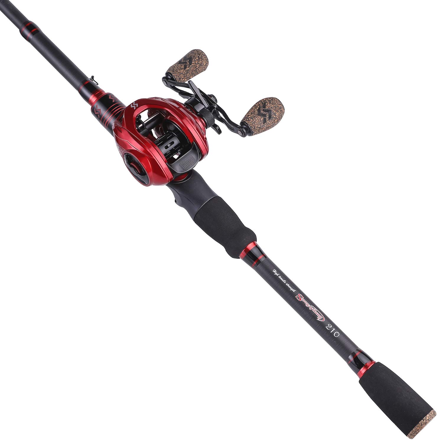 Sougayilang Baitcaster Combo Telescopic Fishing Rod and Reel Combo, Ultra Light Baitcasting Fishing Reel for Travel Saltwater Freshwater with Lures, Accessories and Rod Bag 5.9FT/6.9FT