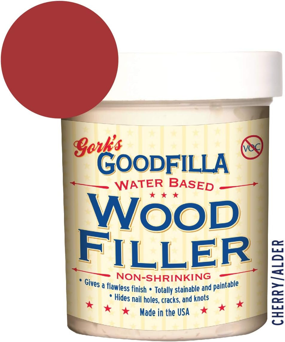 WaterBased Wood & Grain Filler Cherry/Alder 8 oz by Goodfilla