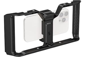 SMALLRIG IG-01 IntegraGrip Universal Phone Cage, Ultra-Wide Dual handgrip Smartphone Video Rig with Cold Shoe Mount, Suitable