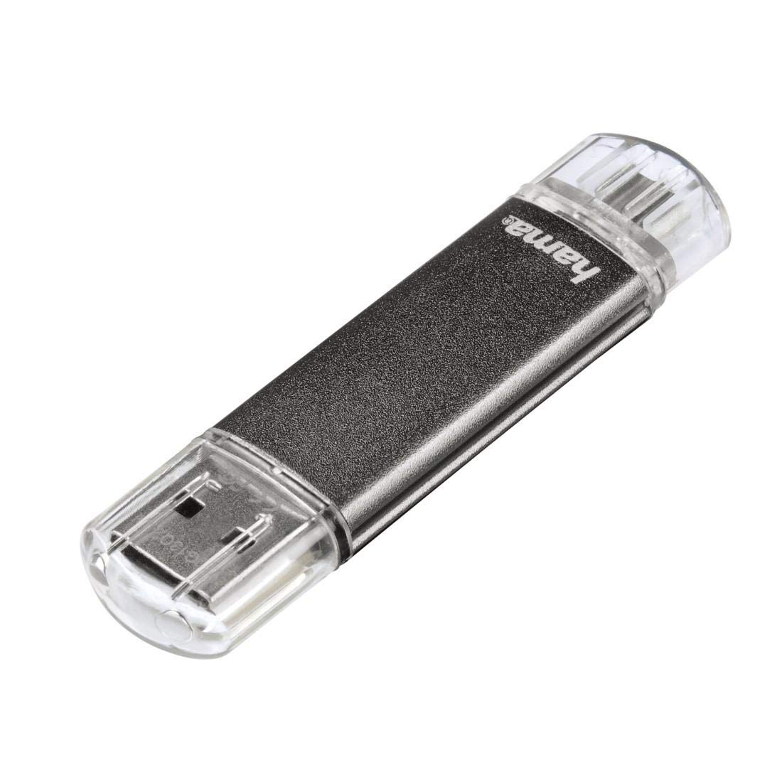 Hama 114872"Laeta Twin" USB Flash Drive | USB 2.0 | 128GB | 10 MB/s | grey