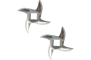 2 Pack #22 Meat Grinder Blade Stainless Steel Knife Cutter Replacement for Grinders