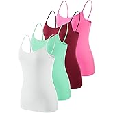 Vislivin Women's Basic Solid Camisole Adjustable Spaghetti Strap Tank Top