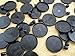 20 CleverDelights Round Pendant Trays - Dark Black Color - 25mm 1