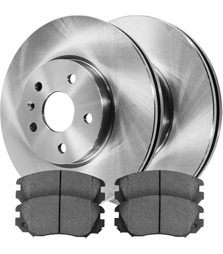 Front Drilled & Slotted Rotors With Ceramic Pads For 2010-2017 Chevy Equinox GMC Terrain