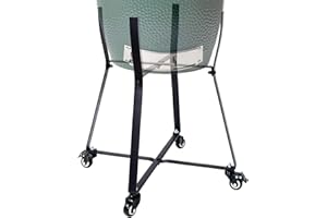 FFQ Rolling Cart for Small Big Green Egg Stand, Rolling Nest with Heavy Duty Locking Caster Wheels, Kamado Joe Grill Accessories