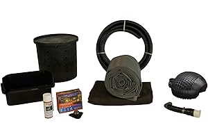 HALF OFF PONDS Simply Waterfalls 3200 Pond Free Waterfall Kit, with 8 ft by 10 ft EPDM Liner and 3,200 GPH HydroFlow Series Submersible Pump - PSAN4