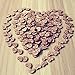 auguswu 200pcs Rustic Wooden Love Heart Wedding Table Scatter Decoration Crafts Children's DIY Confetti
