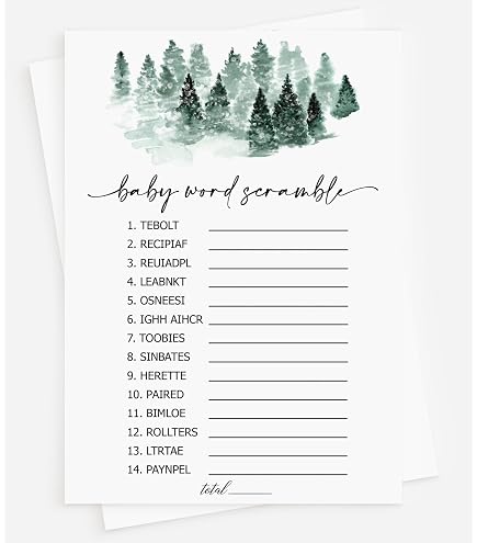 50 Baby Shower Family Feud Game Cards - Gender Neutral, Winter Wonderland Theme