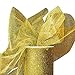 HENITAR Sparkling Tulle Ribbon Rolls - 25 Yards - 6 Inches Wide (Gold)