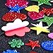 Outus 2.65 Ounce Foam Glitter Stickers Self-Adhesive Foam Stickers, Star, Mini Heart and Flower Shape