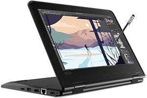 Lenovo ThinkPad Yoga 500w 2-in-1 Laptop (11.6" Touchscreen, Intel Pentium N6000, 8GB RAM, 256GB SSD) Ruggedized & Water Resistant for Student & School, Webcam, Wi-Fi, IST Pen, Win 11 Pro, Blue
