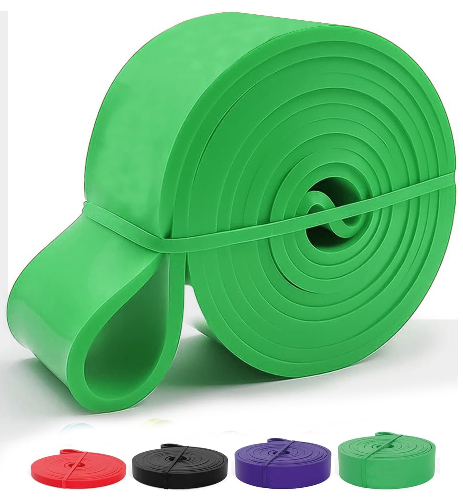 Pull Up Bands & Resistance Bands - Rubber Heavy Duty Loop Band for Men & Women Fitness - Muscle Strength Training - Assist Pull Ups & Gym Exercise (Green : 50-125bls)